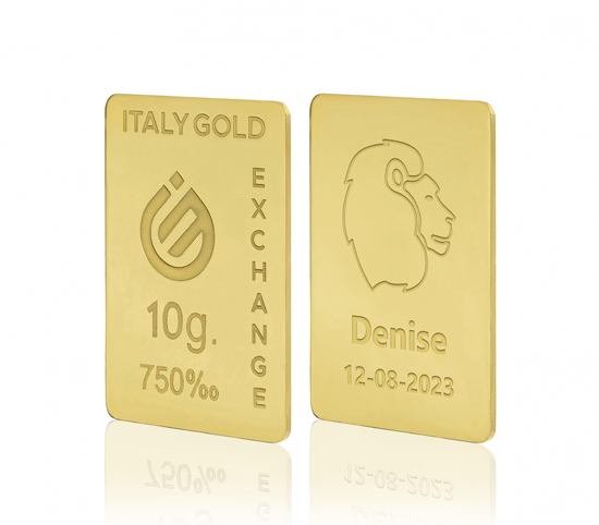 18 Karat Löwe Tierkreiszeichen Goldbarren aus 10 g IGE GOLD